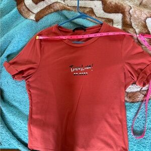 Trendy Red Graphic Tee